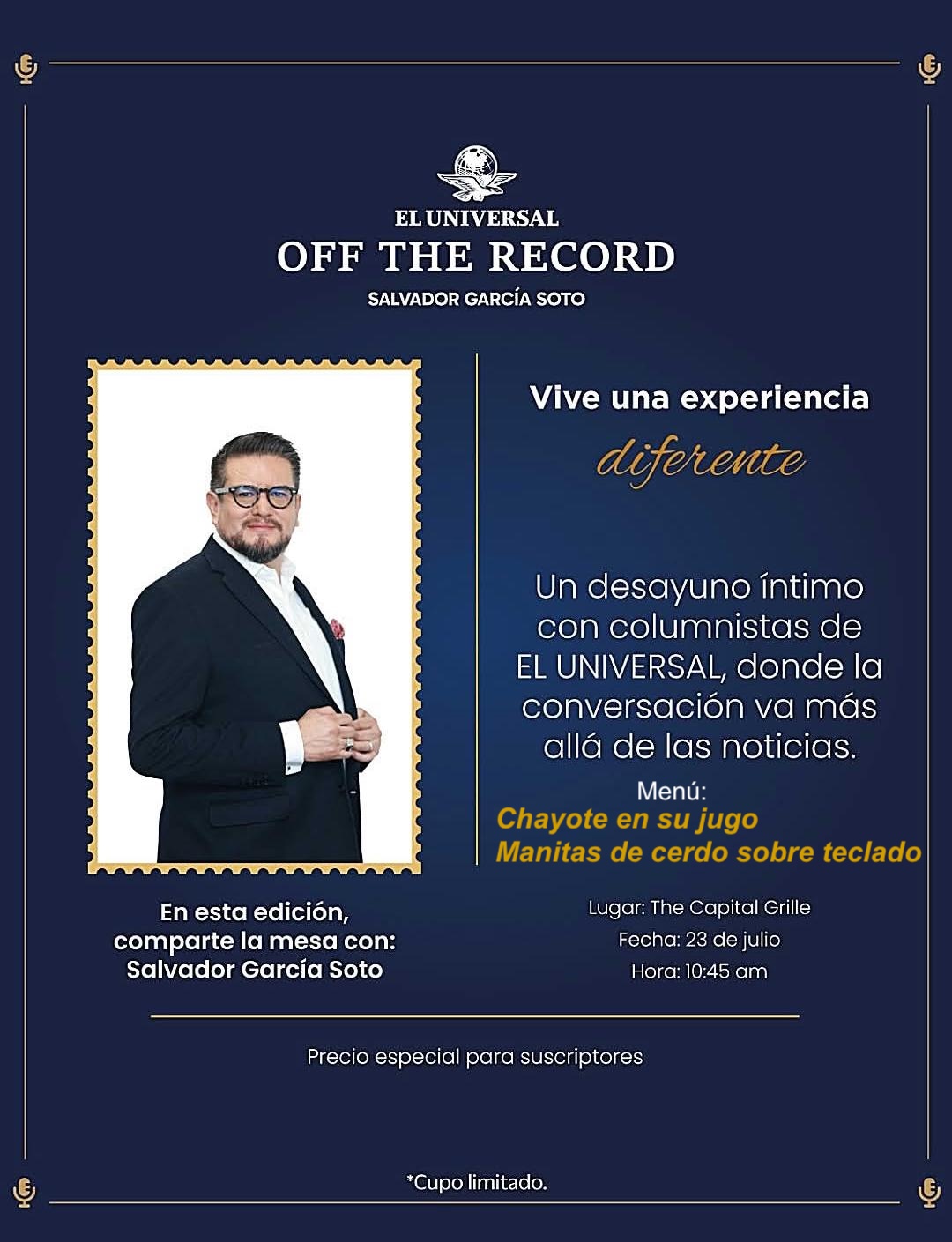 Invitación broma El Universal