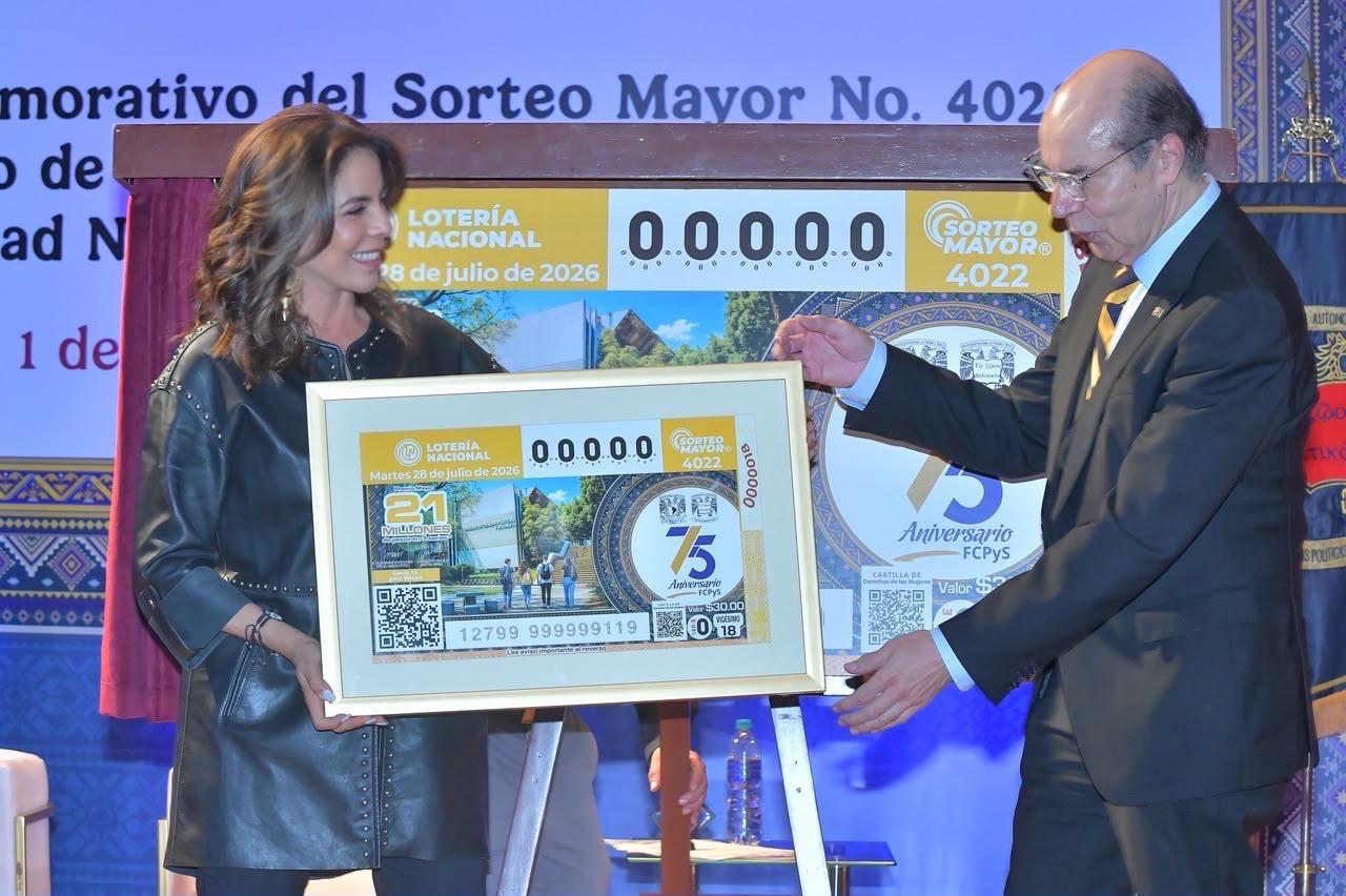 Lotería Nacional celebra aniversario de FCPyS de la UNAM