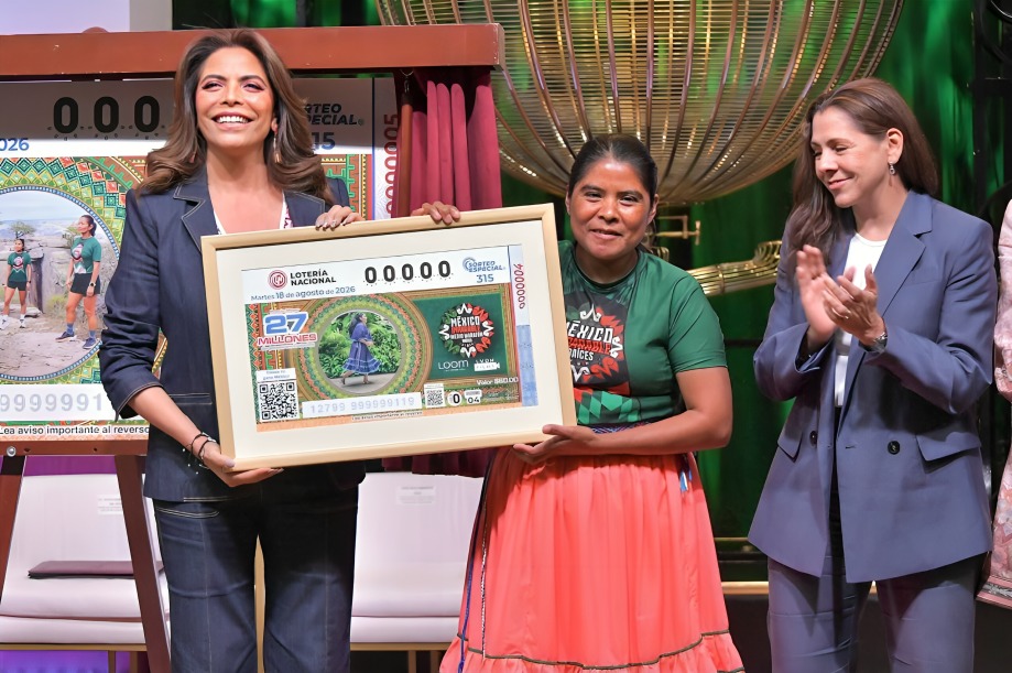 Lotería Nacional rinde homenaje a corredoras mexicanas