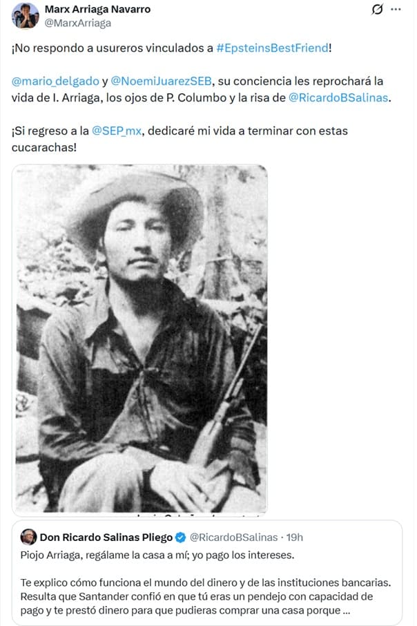 Marx Arriaga humilla a Salinas Pliego