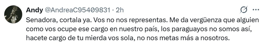 no nos representa