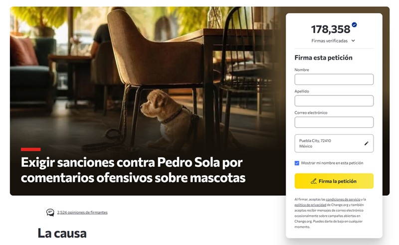 Crean petición para sacar a Pedro Sola de Ventaneando