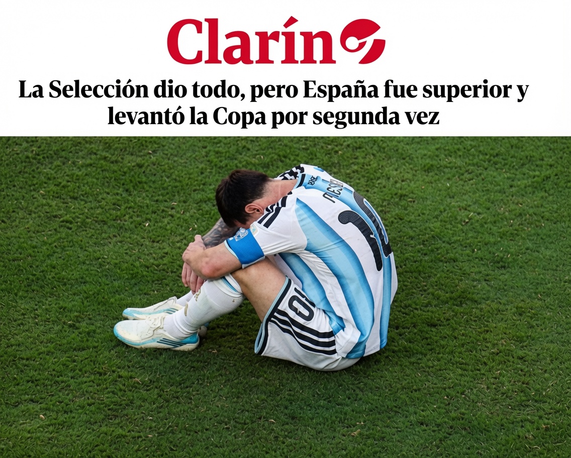 Prensa argentina lamenta derrota en final del Mundial 2026