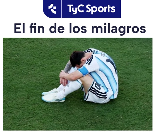 Prensa argentina lamenta derrota en final del Mundial 2026