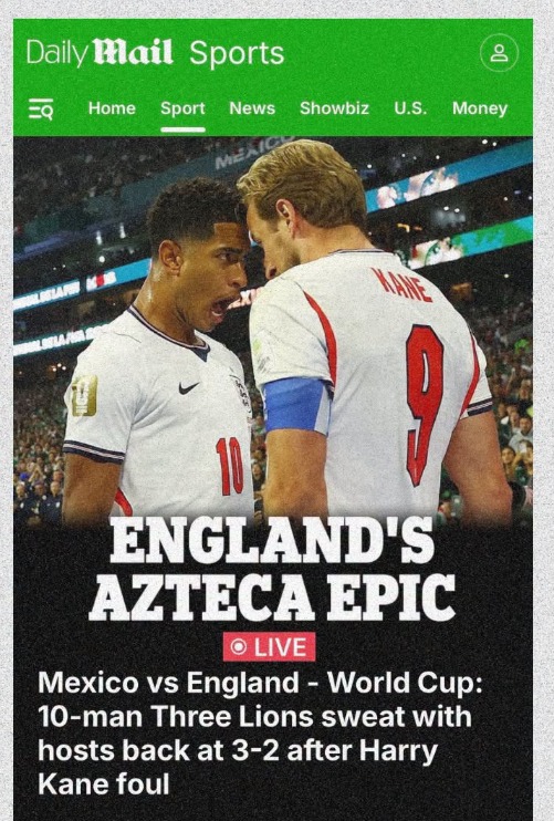 prensa Inglaterra y México