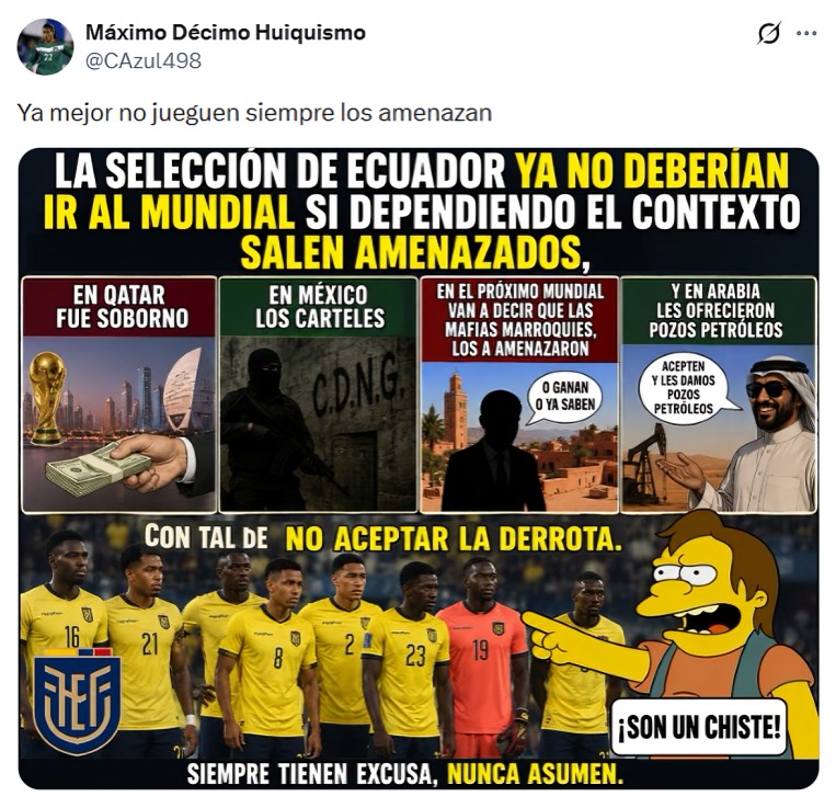 Redes se burlan de Ecuador