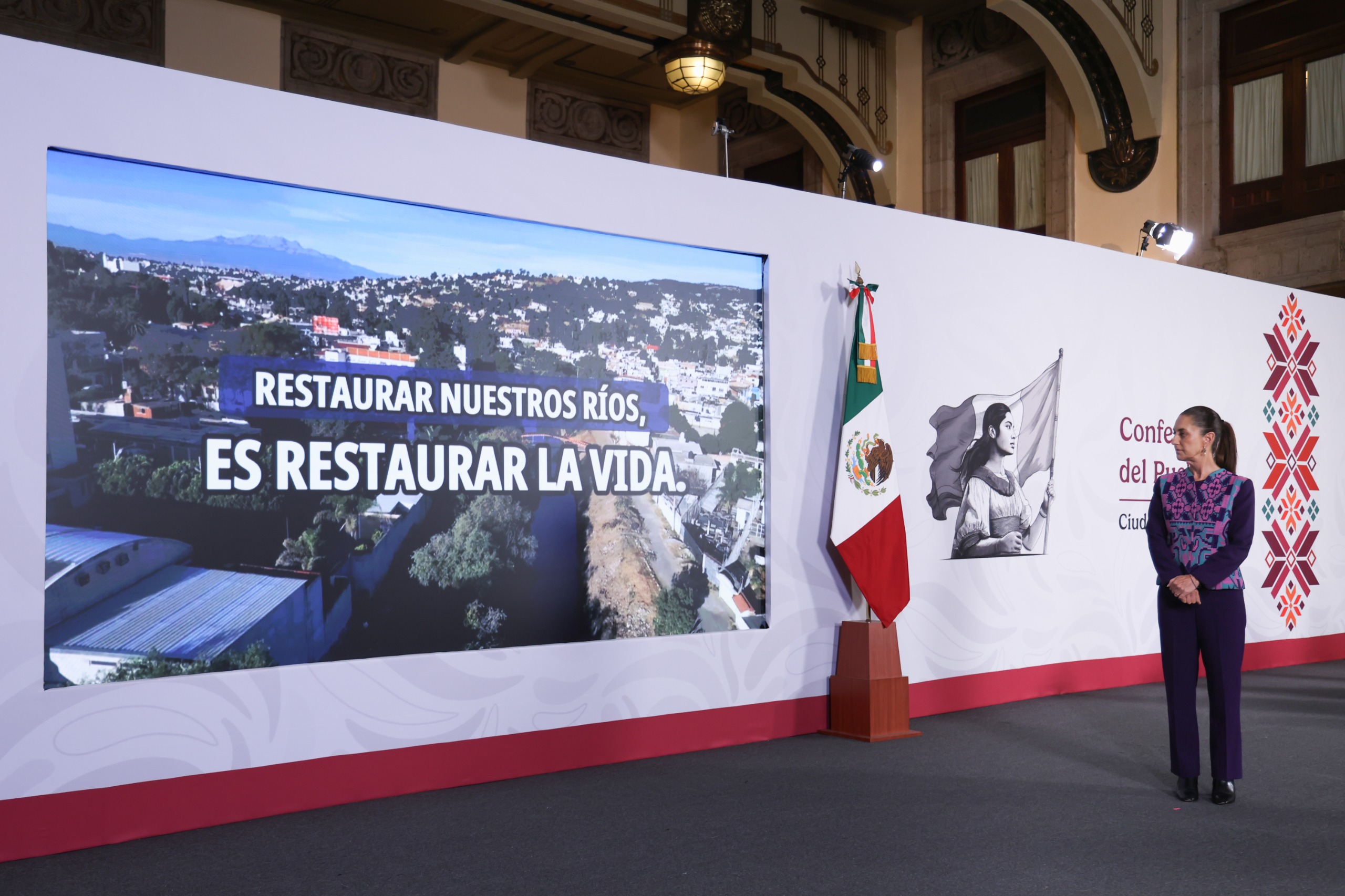 Sheinbaum invierte 20 mdp en sanear ríos del país