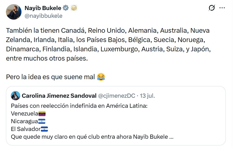 Tuit Nayib Bukele